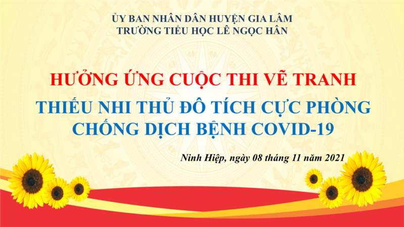 Hưởng ứng cuộc thi vẽ tranh   Thiếu nhi thủ đô tích cực phòng chống dịch bệnh Covid-19 